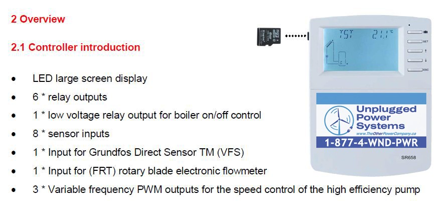 1 4 - SR658 Solar Controller -SR658 smart solar water heater controller 110~240V for temperature controller of split solar water heater systems including swimming pool control and data logging to Micro-SD Card - sdhw-controllers - 1 4