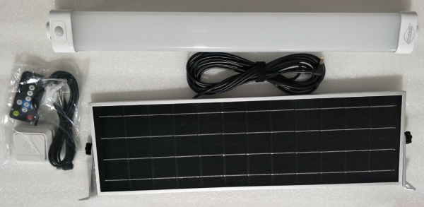 5 600x293 - Solar LED Batten Light Kit -Material : PC+AluminiumLight Color : 6000KBeam Angle : 120°Battery Type : Lithium BatteryUSB Output : 5V 1A 1pcCharge Cable : 5MWall Swith Cable : 4MIP Rate : IP65Working Temp. : -15℃~65℃Warranty : 2 Years - solar-powered-devices - 5 600x293