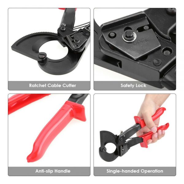 6 600x600 - Ratchet Cable Cutter - Cuts Up to 240mm² -This is a useful cable cutter tool for cutting the aluminum and copper wire with single-handed operation. It's easy to use, just hold the handle and operate it once to successfully cut the wire. It's a good tool for electrical repair. - tools - 6 600x600