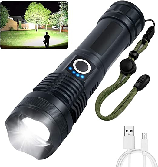 71MCvadULrL. AC SX522  - Rechargeable LED Flashlight, 3000 Lumens Super Bright Zoomable Waterproof Flashlight - - flashlights - 71MCvadULrL. AC SX522