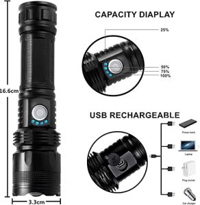 71VwKWvo7PL. AC SX522  292x300 - Rechargeable LED Flashlight, 3000 Lumens Super Bright Zoomable Waterproof Flashlight - - flashlights - 71VwKWvo7PL. AC SX522  292x300